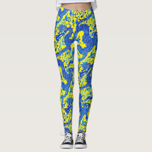 Leggings Fonctionnement bleu chinois de pantalon de yoga de