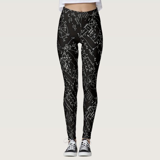 Leggings Fonctionnement du yoga de maths des femmes Geeky (Devant)