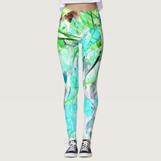 Leggings Fonctionnement impressionniste de pantalon de yoga (Devant)