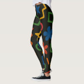 Leggings Fond artistique coloré  (Gauche)