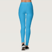 Leggings fond bleu avec chat noir et blanc sur (Dos)
