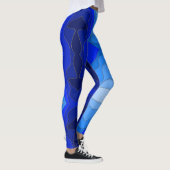 Leggings fond bleu - léggations (Droite)