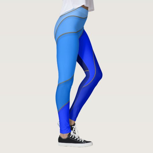 Leggings fond bleu - léggations (Droite)