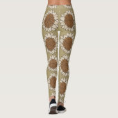 Leggings Fond de carrelage de tournesol abstrait (Dos)
