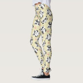 Leggings Fond de crème de patte d'ours panda mignon (Gauche)