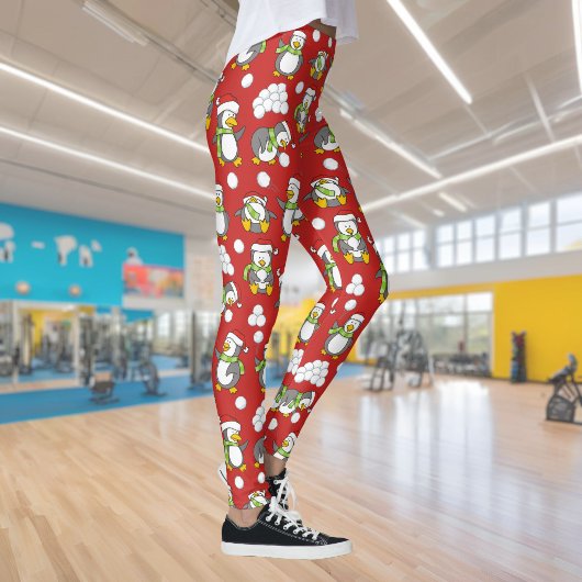 Leggings Fond de manchots de Noël