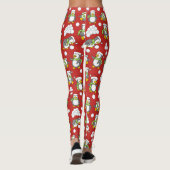 Leggings Fond de manchots de Noël (Dos)