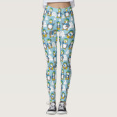 Leggings Fond de petits pingouins (Devant)