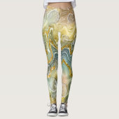 Leggings Fond de texture en pierre de marbre liquide abstra (Devant)