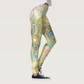 Leggings Fond de texture en pierre de marbre liquide abstra (Droite)