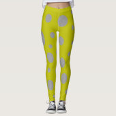 Leggings Fond doré avec pois argentés (Devant)
