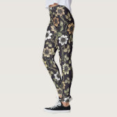 Leggings Fond floral d'anémone texturé vintage | (Gauche)