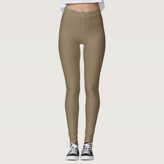 Leggings Fond marron texturé calme et simple (Devant)