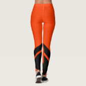 Leggings Footballeur orange, blanc et noir (Dos)