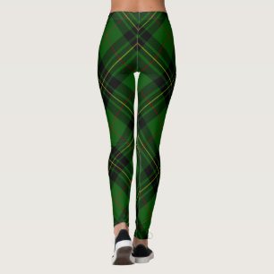 Leggings Forbes tartan vert noir plaid