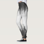 Leggings Forêt à miroir brun et blanc (Gauche)