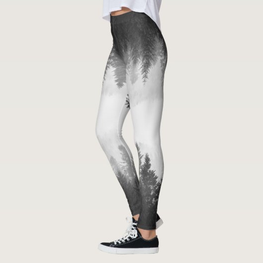 Leggings Forêt à miroir brun et blanc (Gauche)
