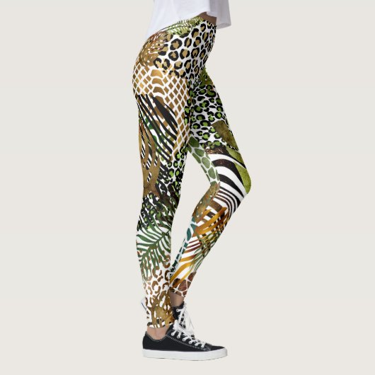 Leggings Forêt abstraite colorée (Droite)