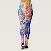 Leggings Forêt Abstraite couleur tropicale (Dos)