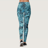 Leggings Forêt bleue sous neige ou verre craqué (Dos)