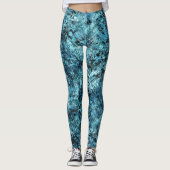 Leggings Forêt bleue sous neige ou verre craqué (Devant)