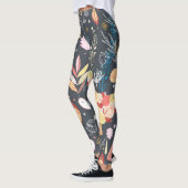 Leggings Forêt d'automne : Beauté saisonnière texturée. (Gauche)