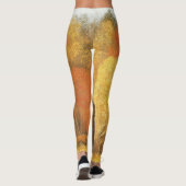 Leggings Forêt d'automne, cerf numérique et renard. (Dos)