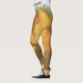 Leggings Forêt d'automne, cerf numérique et renard. (Gauche)