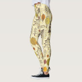 Leggings Forêt d'automne : Motif graphique transparent. (Gauche)