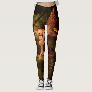 Leggings forêt de champignons de licornes de féeries