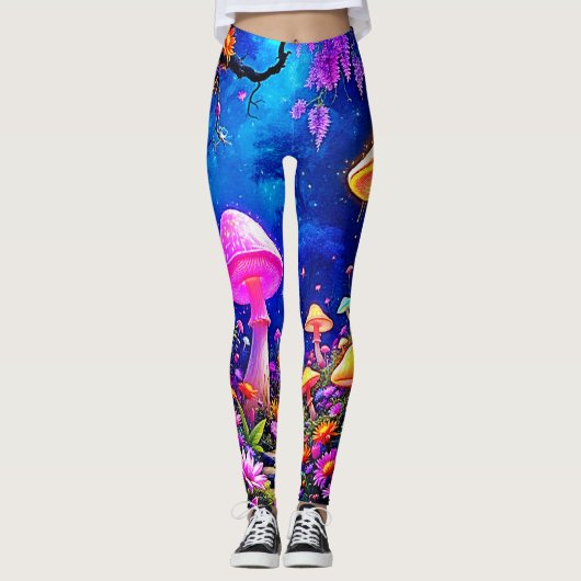 Leggings Forêt de champignons enchantée (Devant)
