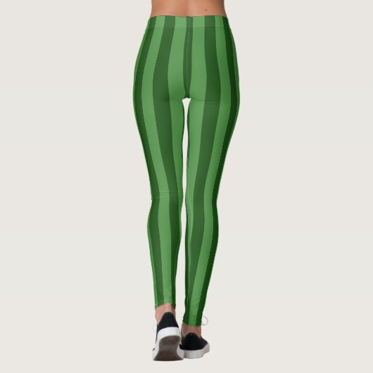 Leggings Forêt de chasseur Grille verticale verte (Dos)