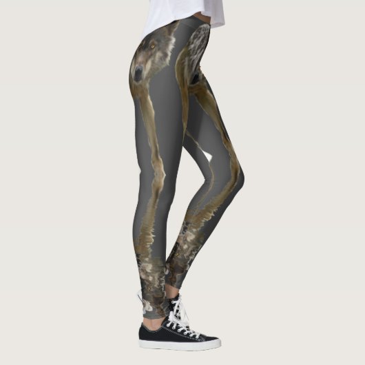 Leggings Forêt de loup de bois (Droite)
