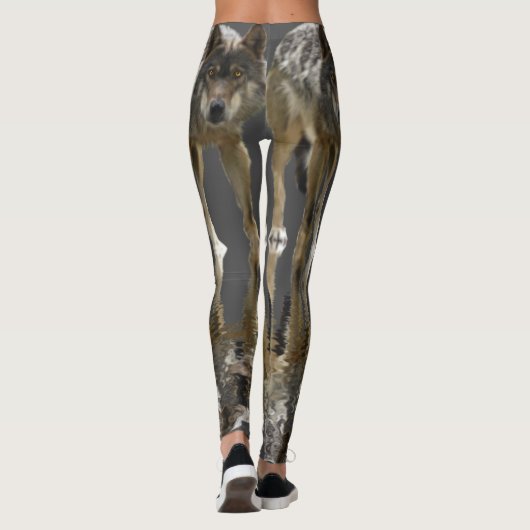 Leggings Forêt de loup de bois (Dos)