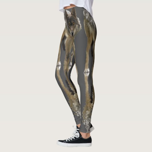 Leggings Forêt de loup de bois (Gauche)