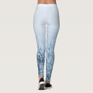 Leggings Forêt d'épinette de hêtre recouverte de neige dans