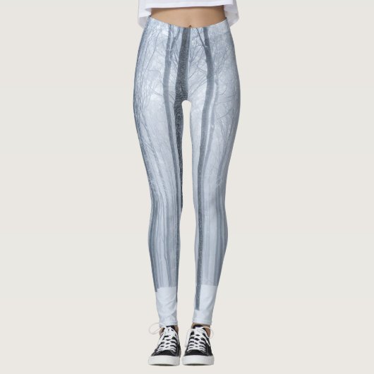Leggings Forêt d'hiver congelée (Devant)