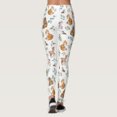 Leggings Forêt Fable Bois Animaux Motif de verdure (Dos)