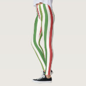 Leggings Forêt foncée classique Grandes vertes et blanches (Gauche)