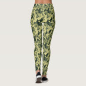 Leggings Forêt Pixelisée Camouflage Vert Beige (Dos)