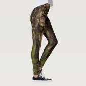 Leggings Forêt Rustique Écorce d'Arbre Vert Moussu (Droite)