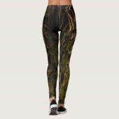Leggings Forêt Rustique Écorce d'Arbre Vert Moussu (Dos)