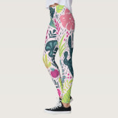 Leggings Forêt tropicale sauvage, répétition vintage (Gauche)