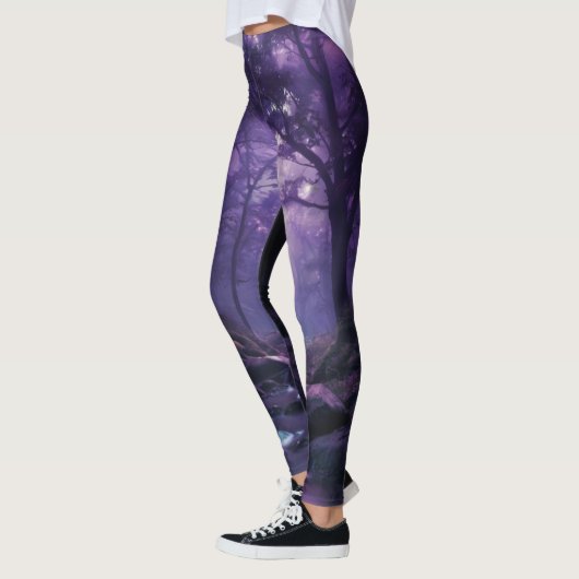 Leggings Forêt Twilight enchantée : Un voyage mystique (Gauche)