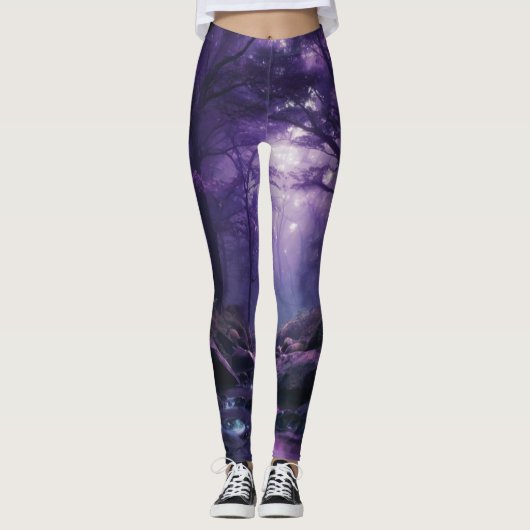 Leggings Forêt Twilight enchantée : Un voyage mystique (Devant)