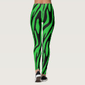 Leggings Forêt vert Zèbre Imprimer (Dos)