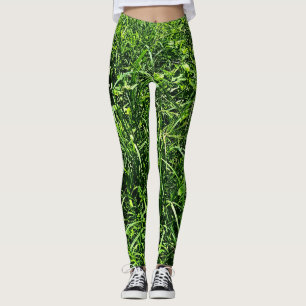 Leggings Forêt verte sauvage d'herbes
