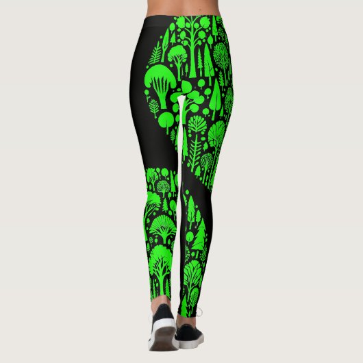 Leggings Forêts vertes d'arbres (Dos)