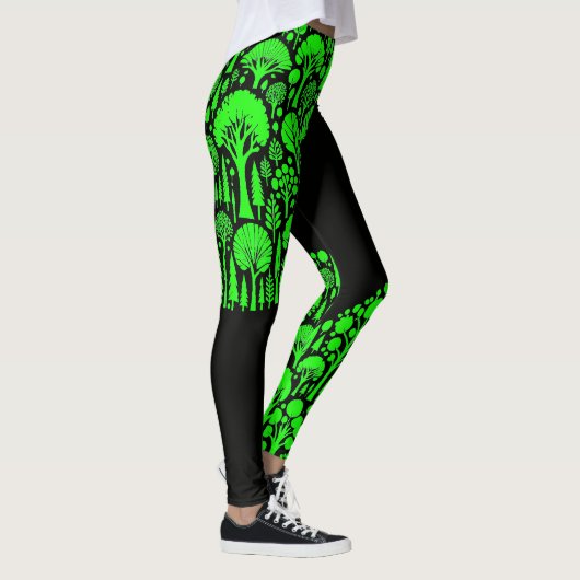 Leggings Forêts vertes d'arbres (Droite)