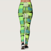 Leggings Forme Abstraite géométrique verte (Dos)